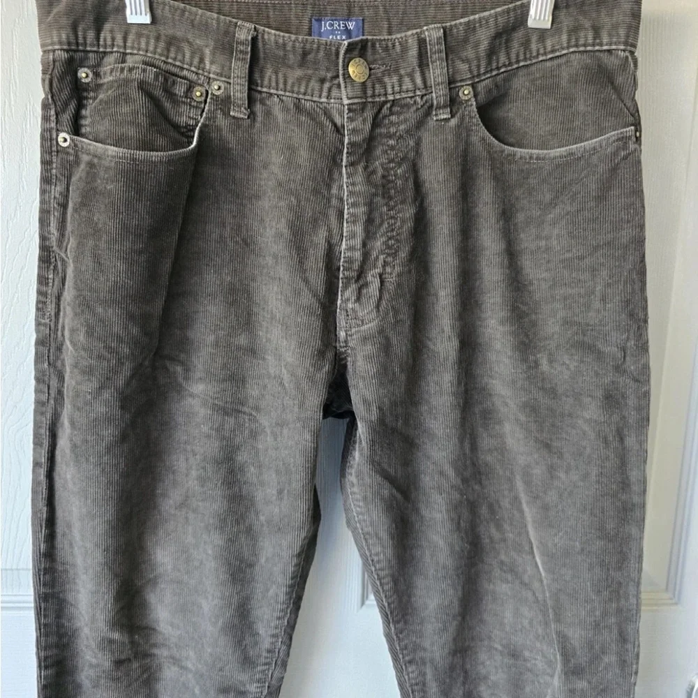 J.Crew Men's Corduroy Pants 32x32 Green Straight Leg Flex Retro